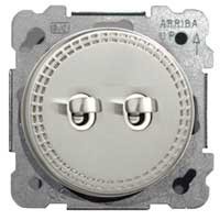 DOBLE INTERRUPTOR NIQUEL SATINADO. EDE REAL