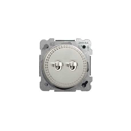 DOBLE INTERRUPTOR NIQUEL SATINADO. EDE REAL