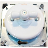 DOBLE CONMUTADOR DE PORCELANA, MANETA DE PORCELANA