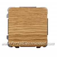 PULSADOR SIN SIMBOLO MADERA ROBLE 57420R EDE57420R