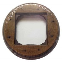 MARCO MADERA ENVEJECIDO AGUJERO CUADRADO