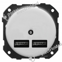 Toma de Teléfono + RJ45 Categoría 6 de Empotrar Blanco Fontini DO