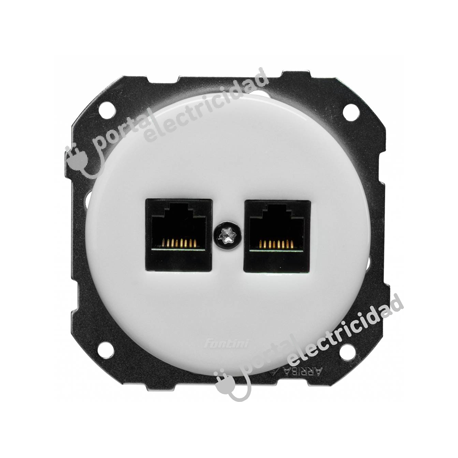 Toma Teléfono + RJ45 de Empotrar Blanco FONTINI DO FON34708172