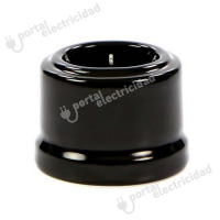 BASE ENCHUFE SCHUKO PORCELANA NEGRA
