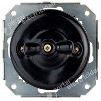 FONTINI 31308272 CONMUTADOR SIMPLE NEGRO. MANETA PORCELANA NEGRA