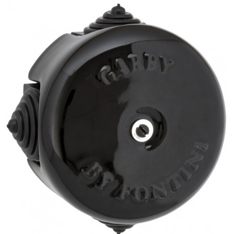 CAJA DE EMPALMES FONTINI DE PORCELANA NEGRA PARA CABLE O TUBO. DIAMETRO 78MM. 30399272