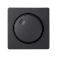 TAPA+BOTON PARA REGULADOR GIRATORIO SERIES SIMON 82. GRAFITO