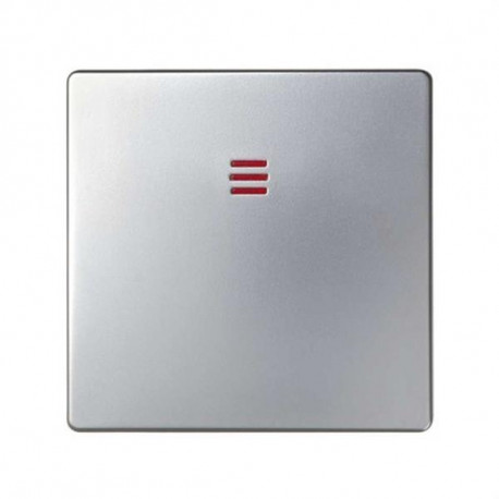 TECLA INTERRUPTOR-CONMUTADOR-CRUZAMIENTO-PULSADOR CON VISOR ALUMINIO MATE