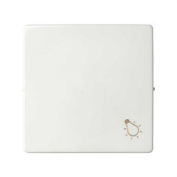 TECLA PULSADOR CON SIMBOLO LUZ SERIES SIMON 82. BLANCO