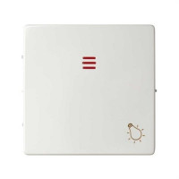 TECLA PULSADOR CON VISOR-SIMBOLO LUZ SERIES SIMON 82. BLANCO