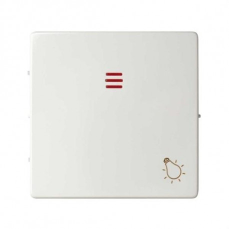 TECLA PULSADOR CON VISOR-SIMBOLO LUZ SERIES SIMON 82. BLANCO