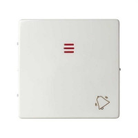 TECLA PULSADOR CON VISOR-SIMBOLO TIMBRE SERIES SIMON 82. BLANCO