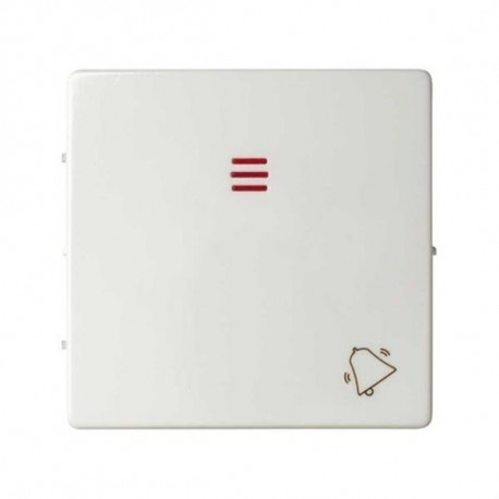 TECLA PULSADOR CON VISOR-SIMBOLO TIMBRE SERIES SIMON 82. BLANCO