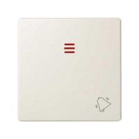 TECLA PULSADOR CON VISOR-SIMBOLO TIMBRE SERIES SIMON 82. MARFIL