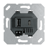 Mecanismo cargador USB Negro  JUNG JUNUSB15CASW