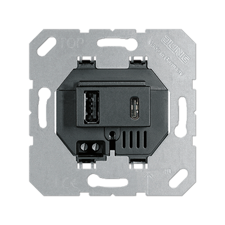 Mecanismo cargador USB Negro  JUNG JUNUSB15CASW