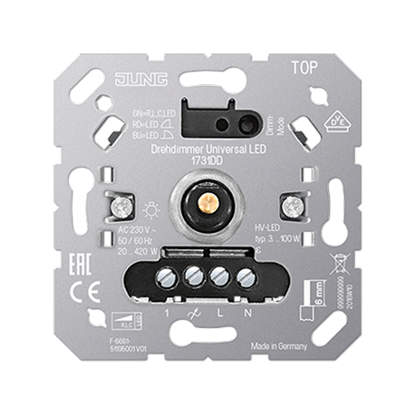 Dimmer giratorio universal para LED JUNG JUN1731DD