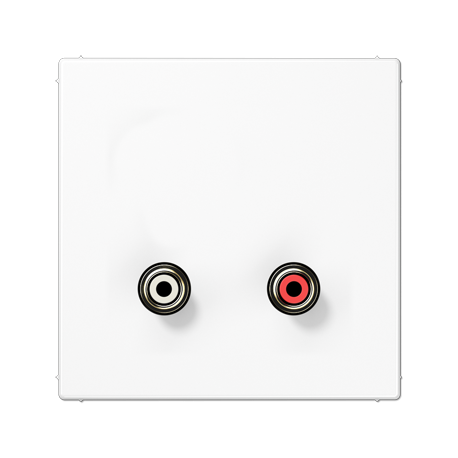 Placa Cinch audio RCA LS blanco alpino  JUNG JUNMALS1021WW