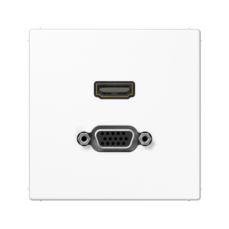 Placa HDMI/VGA LS blanco alpino  JUNG JUNMALS1173WW