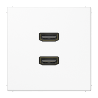 Placa HDMI 2 tomas LS blanco alpino   JUNG JUNMALS1133WW