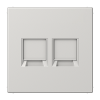 Placa ModJack 2 tomas LS gris cl  JUNG JUNLS1969-25WELG