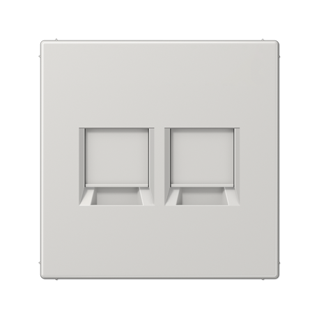 Placa ModJack 2 tomas LS gris cl  JUNG JUNLS1969-25WELG