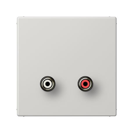 Placa Cinch audio RCA LS gris claro  JUNG JUNMALS1021LG