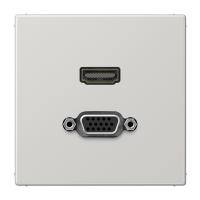 Placa HDMI/VGA LS gris claro  JUNG JUNMALS1173LG