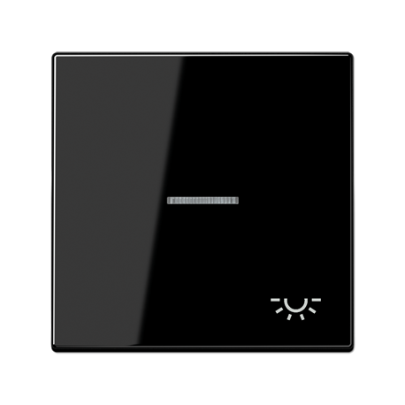 Tecla c/visor/simb luz LS negro  JUNG JUNLS990KO5LSW