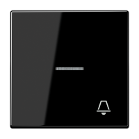 Tecla c/visor y simb Timbre LS negro JUNG JUNLS990KO5KSW