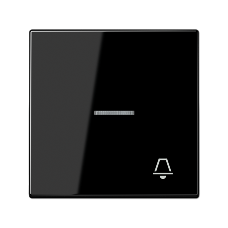 Tecla c/visor y simb Timbre LS negro JUNG JUNLS990KO5KSW