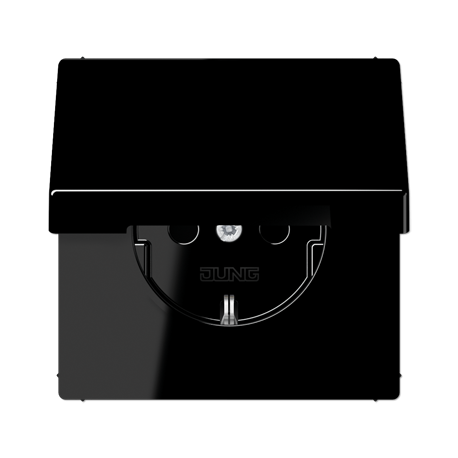 Enchufe t abat/prot contacto LS negro  JUNG JUNLS1520KIKLSW