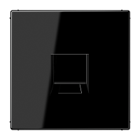 Placa Mod Jack 1 toma LS negro  JUNG JUNLS1969-15WESW