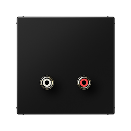 Placa Cinch audio RCA LS negro  JUNG JUNMALS1021SW