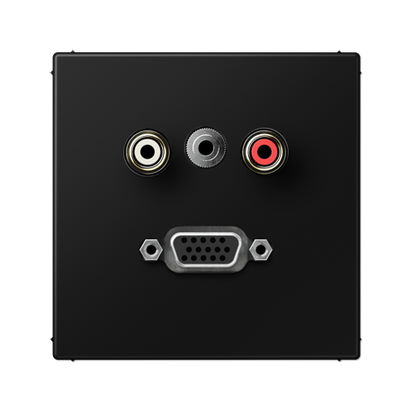 Placa CA/Miniklinke/VGA LS negro  JUNG JUNMALS1072SW