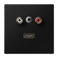 Placa CA/Miniklinke/HDMI LS negro  JUNG JUNMALS1082SW