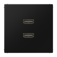 Placa HDMI 2 tomas LS negro  JUNG JUNMALS1133SW