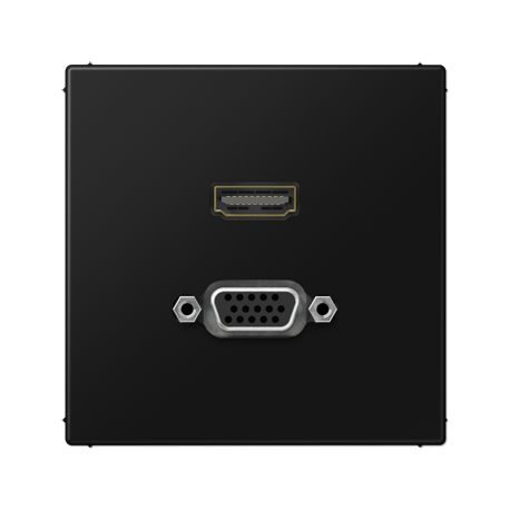 Placa HDMI/VGA LS negro  JUNG JUNMALS1173SW