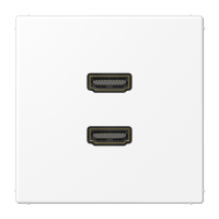 Placa HDMI 2 tomas LS blanco mate  JUNG JUNMALS1133WWM