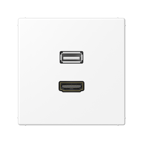 Placa HDMI/USB 20 LS bl Mate  JUNG JUNMALS1163WWM