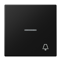 Tecla c/visor y simb Timbre LS neg mate  JUNG JUNLS990KO5KSWM