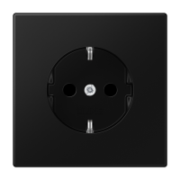 Enchufe SCHUKO® + TAPA prot LS negro mate  JUNG JUNLS1521KISWM