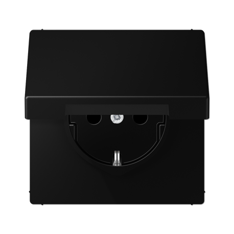 Enchufe t abat/prot LS negro mate  JUNG JUNLS1520BFKIKLSWM