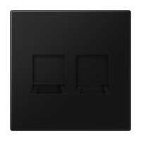 Placa ModJack 2 tomas LS negro mate  JUNG JUNLS1969-25WESWM