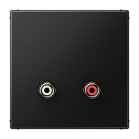 Placa Cinch audio RCA LS negro mate JUNG JUNMALS1021SWM