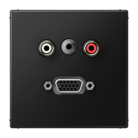 Placa CA/Miniklinke/VGA LS negro mate JUNG JUNMALS1072SWM