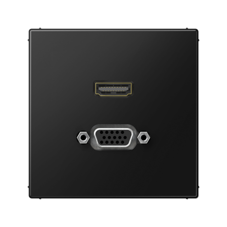 Placa HDMI/VGA LS negro mate  JUNG JUNMALS1173SWM