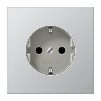 Enchufe SCHUKO® + TAPA prot contacto LS alum  JUNG JUNAL1521KI