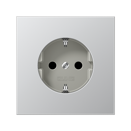 Enchufe SCHUKO® + TAPA prot contacto LS alum  JUNG JUNAL1521KI