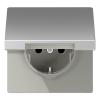 Enchufe t abat/prot contacto LS alum  JUNG JUNAL1520KIKL